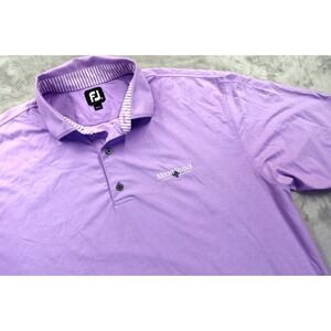 FJ FootJoy Mount Vintage Golf Club Purple Golf Polo Shirt Men's XL Augusta, SC